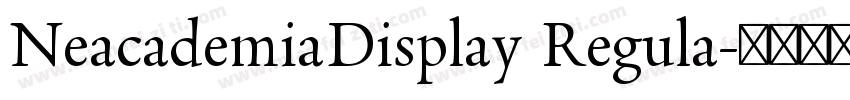 NeacademiaDisplay Regula字体转换
